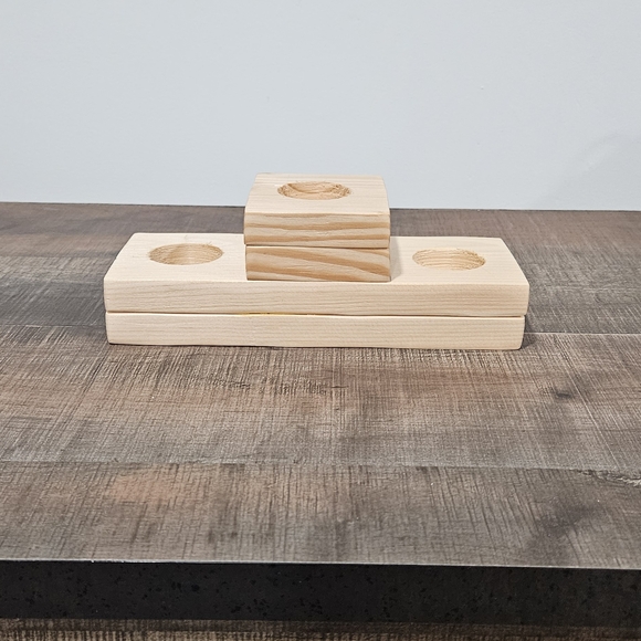Other - Simple Rustic Wooden Candle Holder